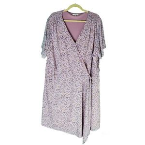 Maurices Women's Ditsy Floral Wrap Asymmetrical Hem V-Neck Dress Size 3